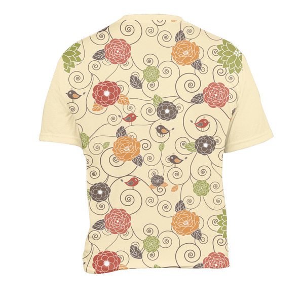 Fall Flowers Men's Crew Neck T Shirt Medium - Back