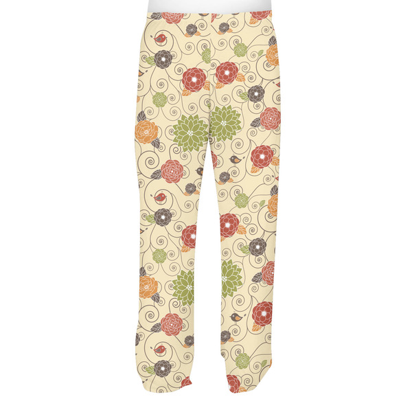 Fall Flowers Men's Pjs Back - on model