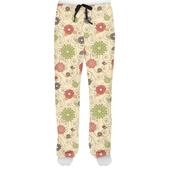 Fall Flowers Men's Pjs Front - on model