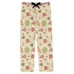Fall Flowers Mens Pajama Pants - XS