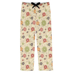 Fall Flowers Mens Pajama Pants (Personalized)