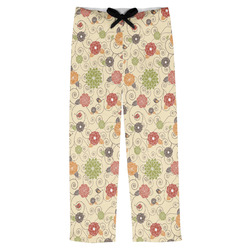 Fall Flowers Mens Pajama Pants - S