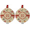 Fall Flowers Metal Ball Ornament - Front and Back