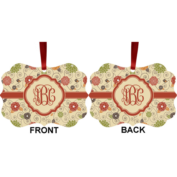 Fall Flowers Metal Benilux Ornament - Front and Back (APPROVAL)