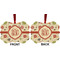 Fall Flowers Metal Benilux Ornament - Front and Back (APPROVAL)