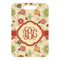 Fall Flowers Metal Luggage Tag - Front Without Strap