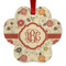 Fall Flowers Metal Paw Ornament - Front