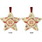 Fall Flowers Metal Star Ornament - Front and Back