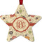 Fall Flowers Metal Star Ornament - Front