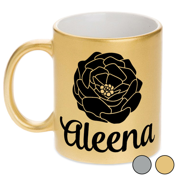 Fall Flowers Metallic Mugs