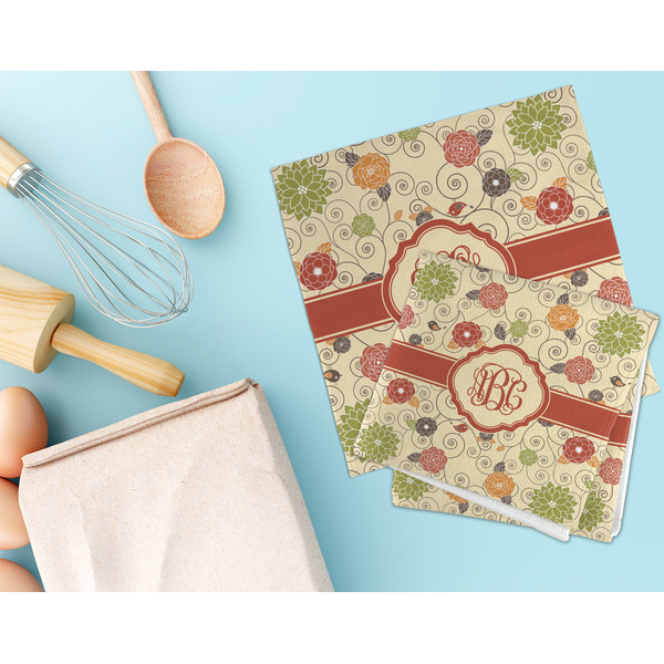 Fall Flowers Microfiber Dish Rag - LIFESTYLE