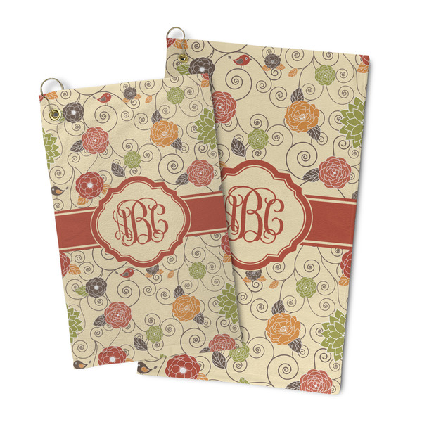 Fall Flowers Microfiber Golf Towel - PARENT/MAIN