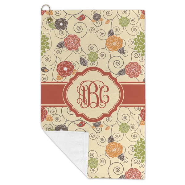 Fall Flowers Microfiber Golf Towels - FOLD