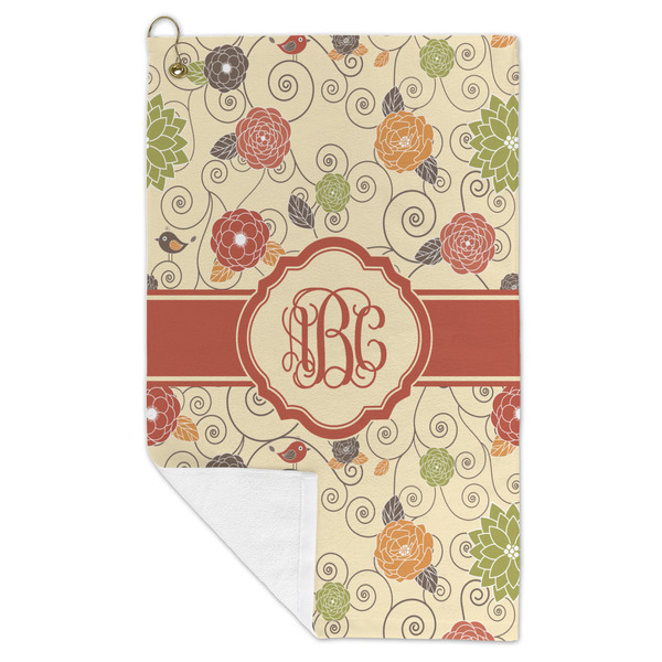 Fall Flowers Microfiber Golf Towels - FOLD