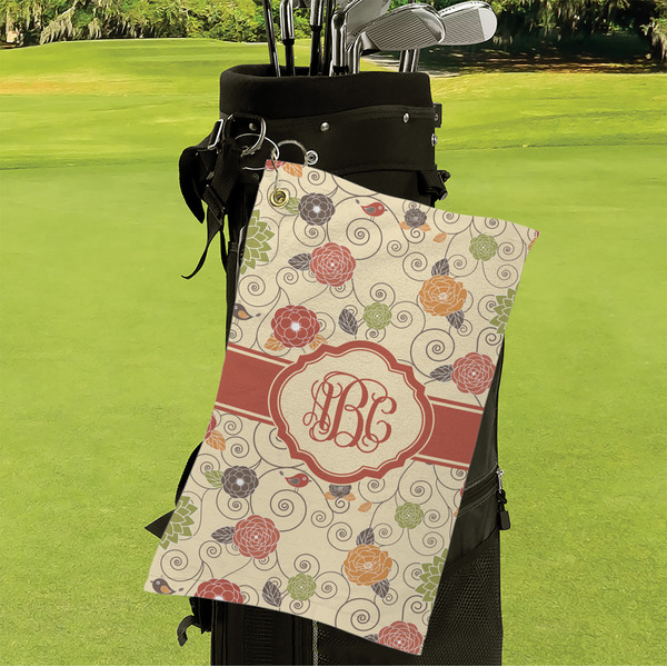 Fall Flowers Microfiber Golf Towels - Small - LIFESTYLE