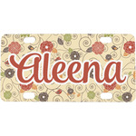 Fall Flowers Mini/Bicycle License Plate (Personalized)