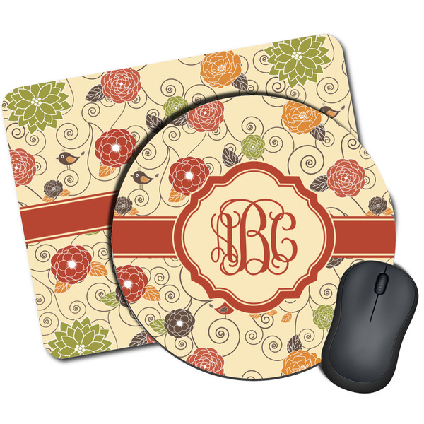Custom Fall Flowers Mouse Pad (Personalized)