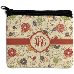 Fall Flowers Rectangular Coin Purse (Personalized)