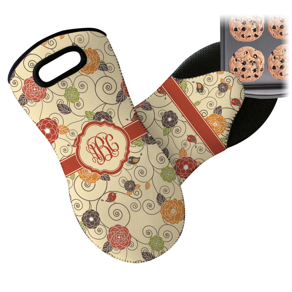 Fall Flowers Neoprene Oven Mitt