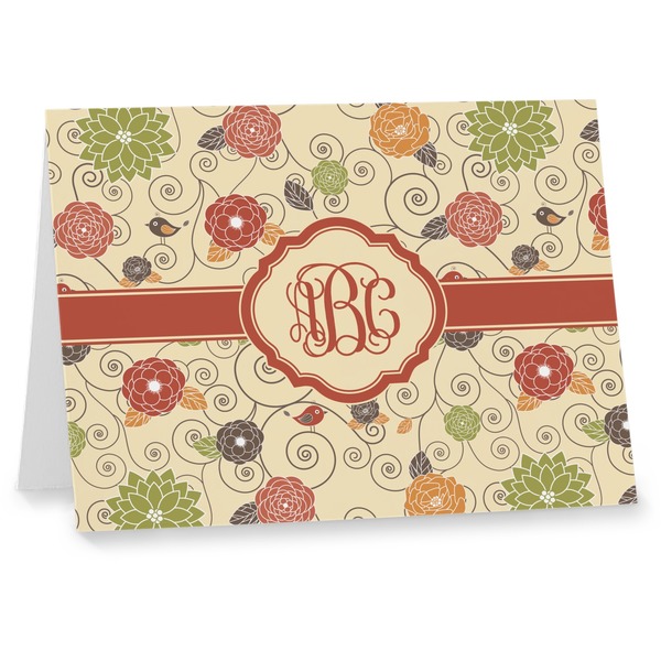 Custom Fall Flowers Note cards (Personalized)