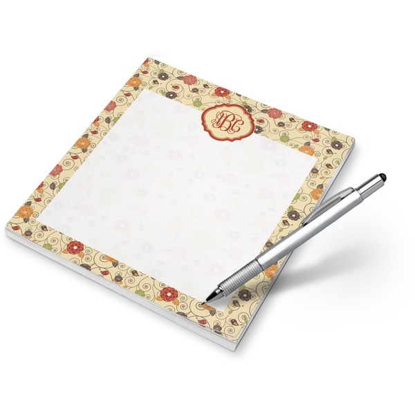 Custom Fall Flowers Notepad (Personalized)