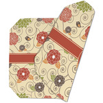 Fall Flowers Dining Table Mat - Octagon (Double-Sided) w/ Monogram