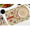 Fall Flowers Octagon Placemat - Single front (LIFESTYLE) Flatlay