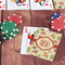Fall Flowers On Table with Poker Chips