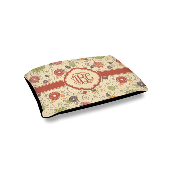 Custom Fall Flowers Outdoor Dog Bed - Small (Personalized)
