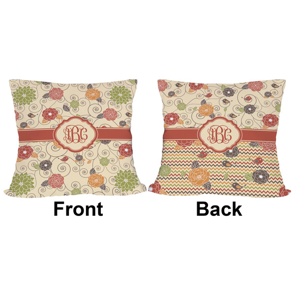 Fall Flowers Outdoor Pillow - 16x16