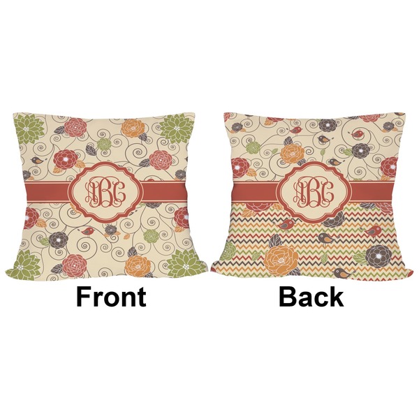 Fall Flowers Outdoor Pillow - 20x20