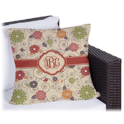 Fall Flowers Outdoor Pillow - 20" (Personalized)