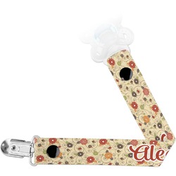 Fall Flowers Pacifier Clip (Personalized)