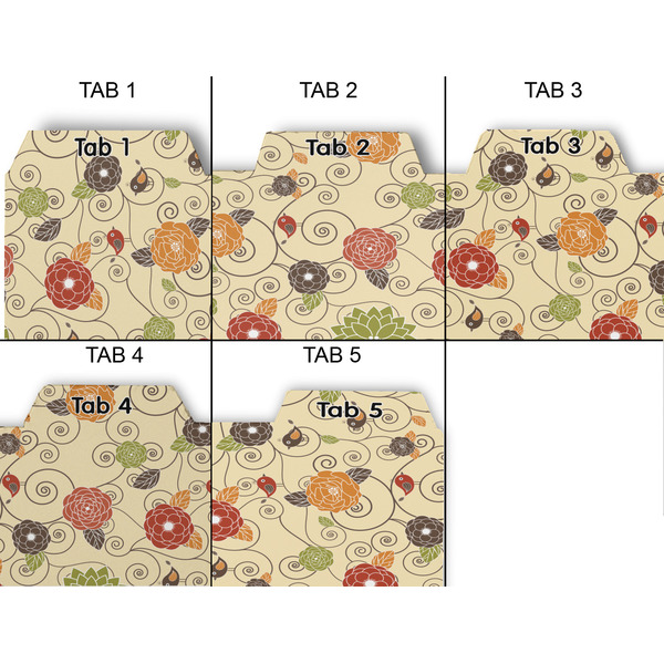 Fall Flowers Page Dividers - Set of 5 - Approval