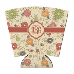 Fall Flowers Party Cup Sleeve - with Bottom (Personalized)
