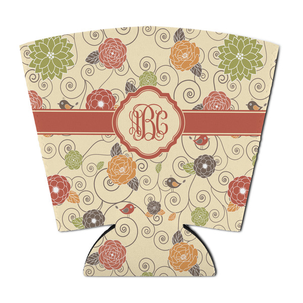 Custom Fall Flowers Party Cup Sleeve - with Bottom (Personalized)