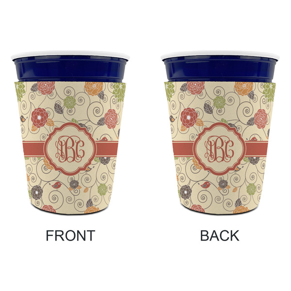 Fall Flowers Party Cup Sleeves - without bottom - Approval