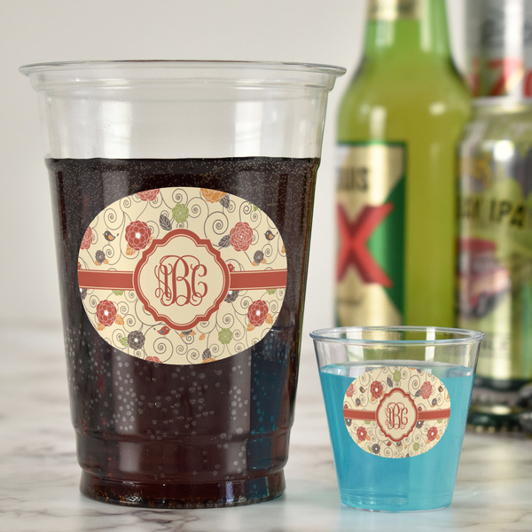 Fall Flowers Party Cups - 16oz - In Context