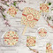 Fall Flowers Party Supplies Combination Image - All items - Plates, Coasters, Fans
