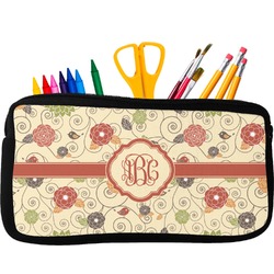 Fall Flowers Neoprene Pencil Case (Personalized)