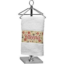 Fall Flowers Cotton Finger Tip Towel (Personalized)
