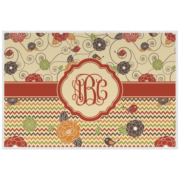 Fall Flowers Personalized Placemat (Back)