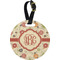 Fall Flowers Personalized Round Luggage Tag