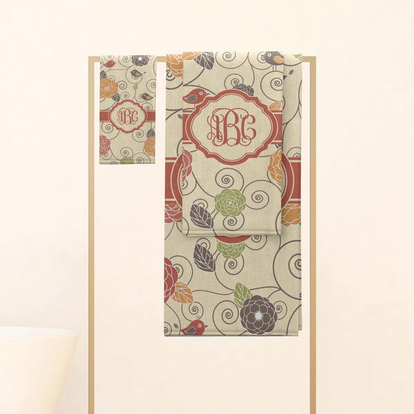 Fall Flowers Personalized Towel Set