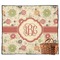 Fall Flowers Picnic Blanket - Flat - With Basket