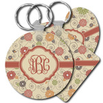 Fall Flowers Plastic Keychain (Personalized)