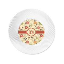 Fall Flowers Plastic Party Appetizer & Dessert Plates - 6" (Personalized)