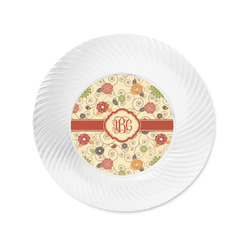 Fall Flowers Plastic Party Appetizer & Dessert Plates - 6" (Personalized)