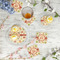 Fall Flowers Plastic Party Appetizer & Dessert Plates - In Context