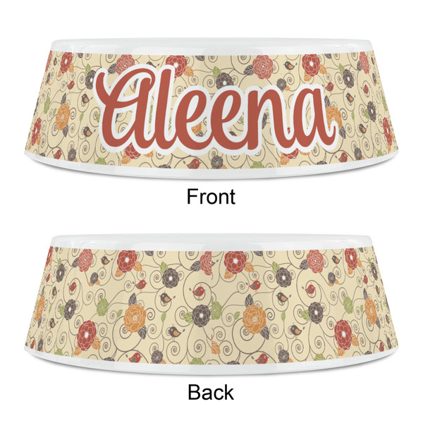 Fall Flowers Plastic Pet Bowls - Small - APPROVAL